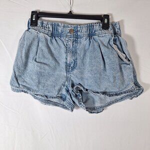 Cuidado con El Perro Jean Elastic Waist Shorts Women size Medium